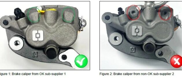 Terugroepactie Husqvarna cross, enduro en cross country modellen met Braktec voorremklauw.